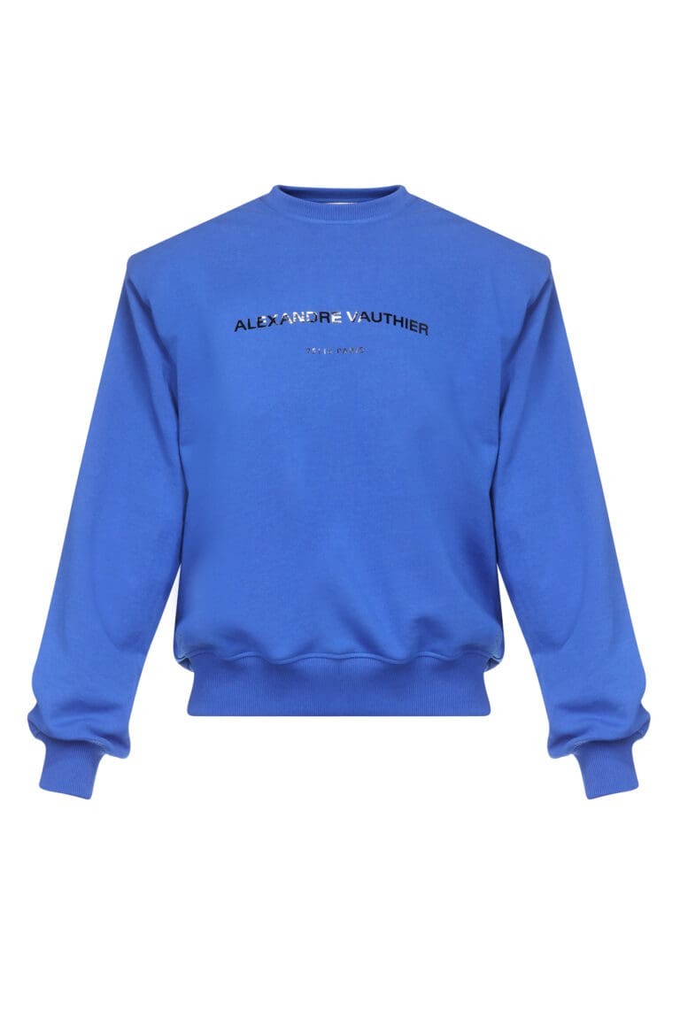 Blue Alexandre Vauthier logo sweatshirt isolated